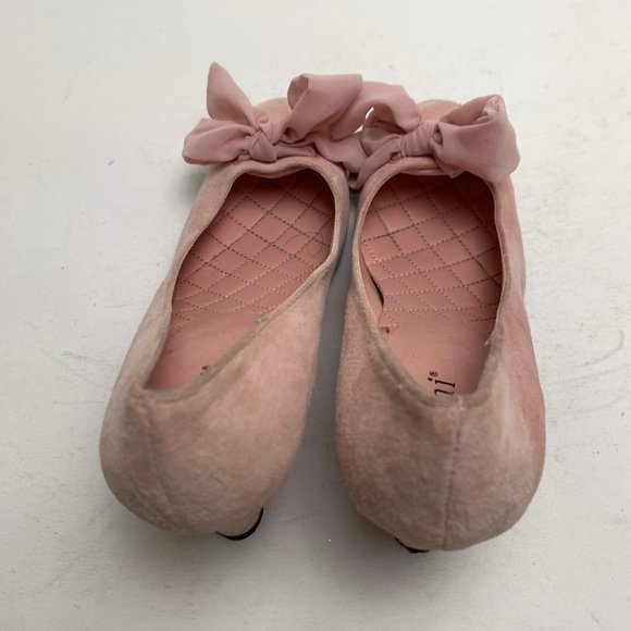 CAMI Genuine Suede Leather Pink Chunky High Heels Pumps Block Bow Round Toe sz 6 - Picture 11 of 16